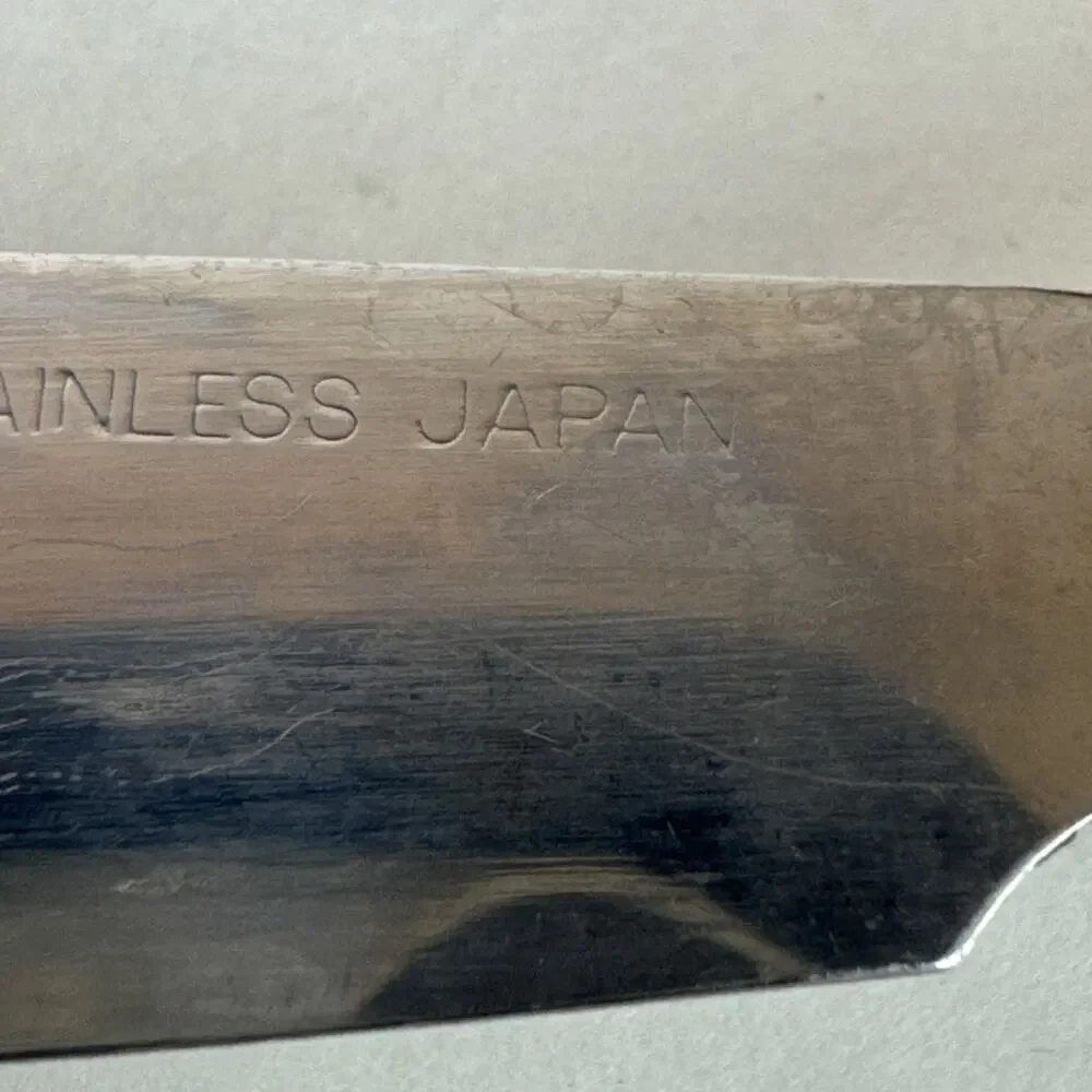 Knobler Stainless Japan Christmas Candy Cane Cheese Spreader Festive Vintage